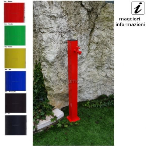 fontane in ferro da giardino quadrato cm601
